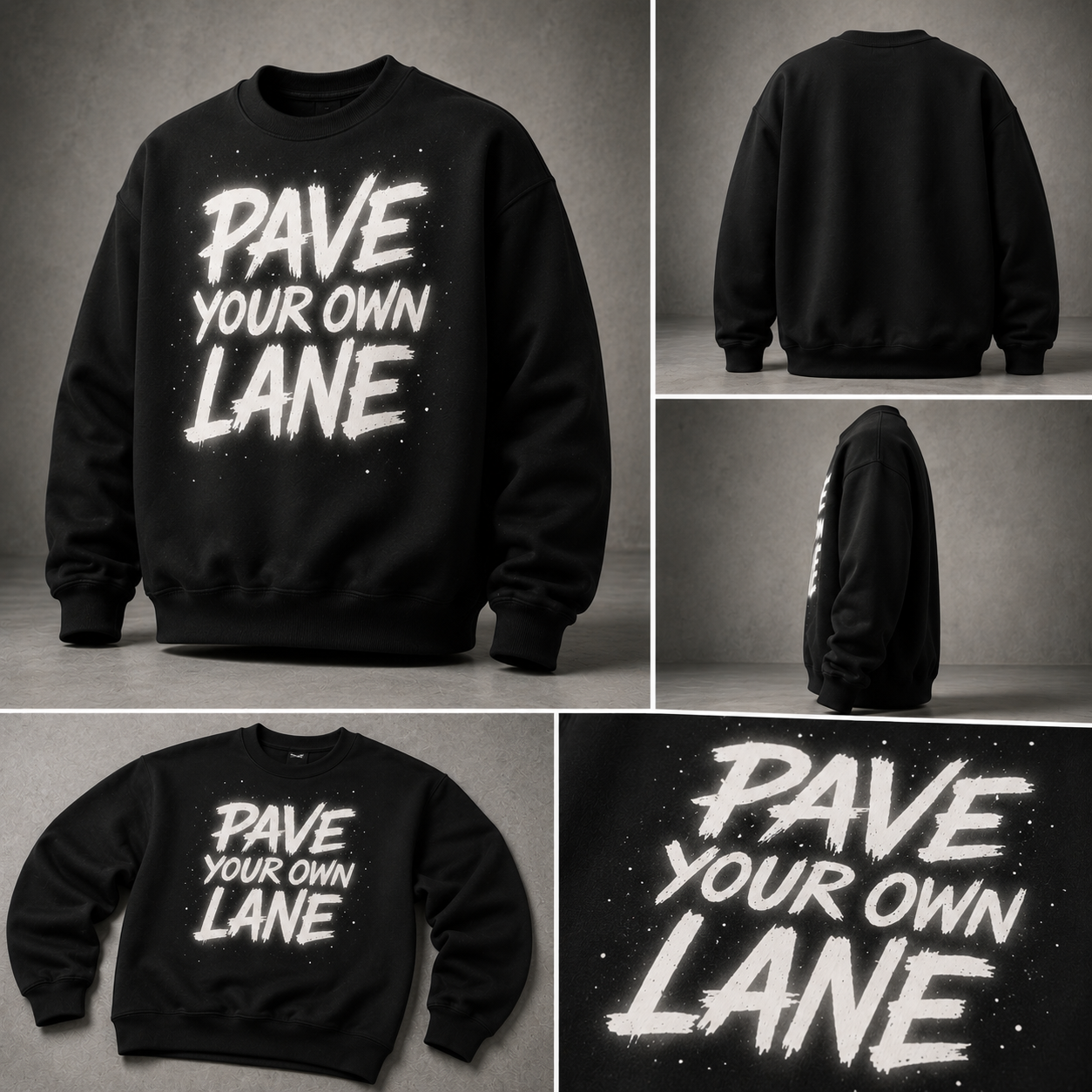 PYOL BLACK CREW NECK SWEATER