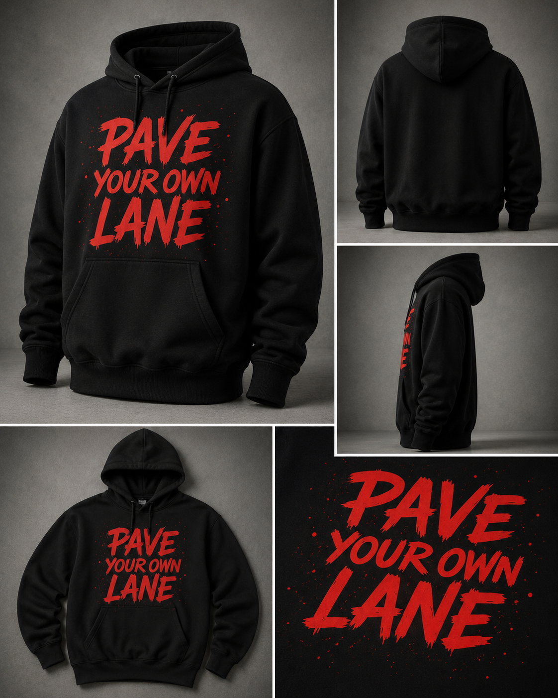 PYOL BLACK/RED HOODIE